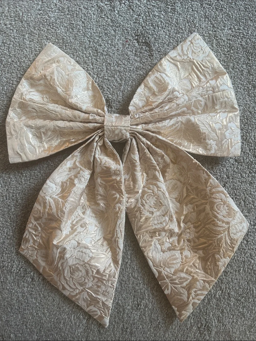 Alex & Sophia Oversized Metallic Jacquard Bow Dress Bridal Accessory
